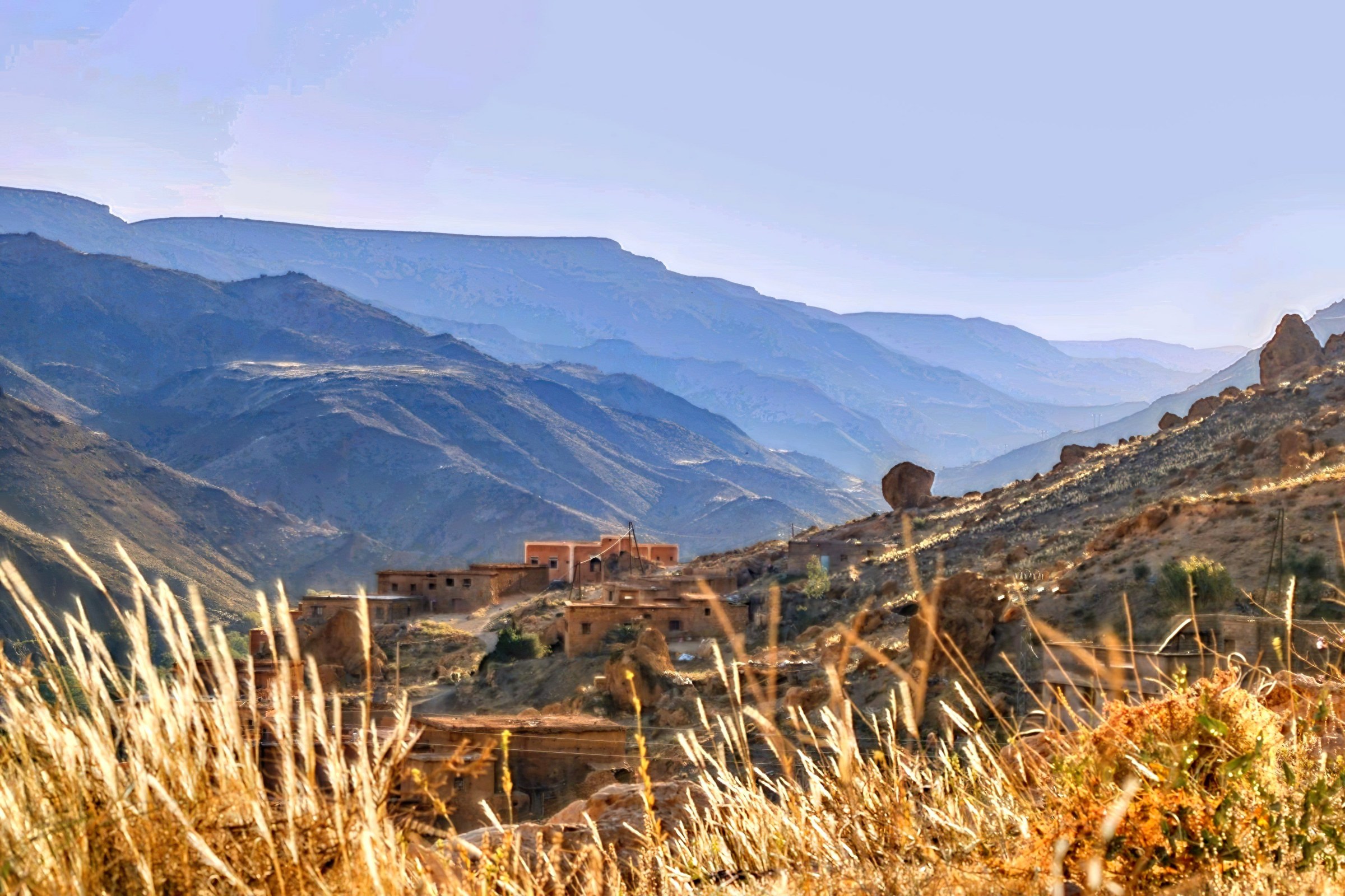 Romantic soft walk in the High Atlas Mountains, with Berber villages, terraced fields and private honeymoon experiences.