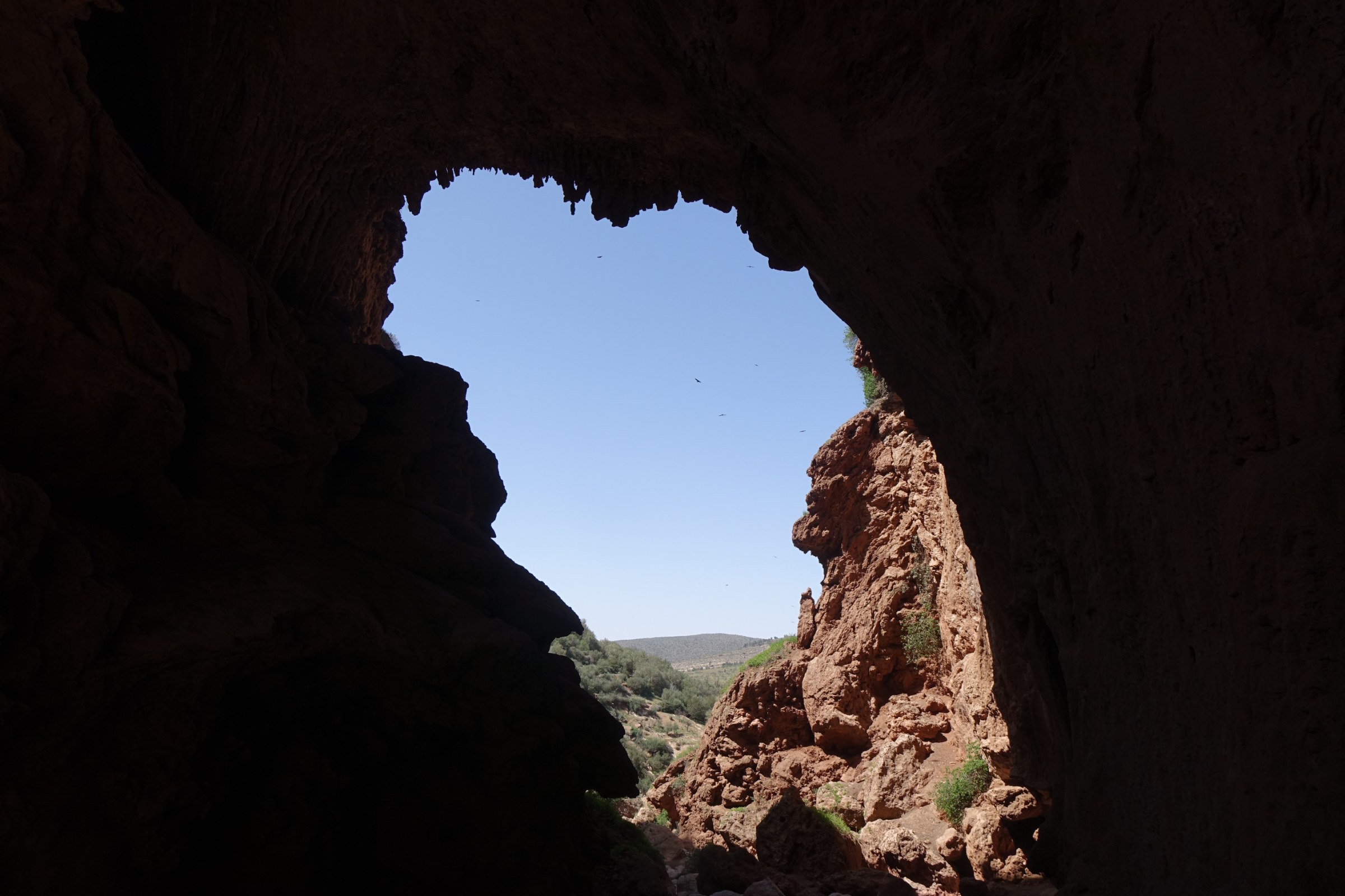 Imi n’Ifri natural bridge near Demnate, a scenic stop between Marrakech and Aït Bouguemez Valley in Morocco.