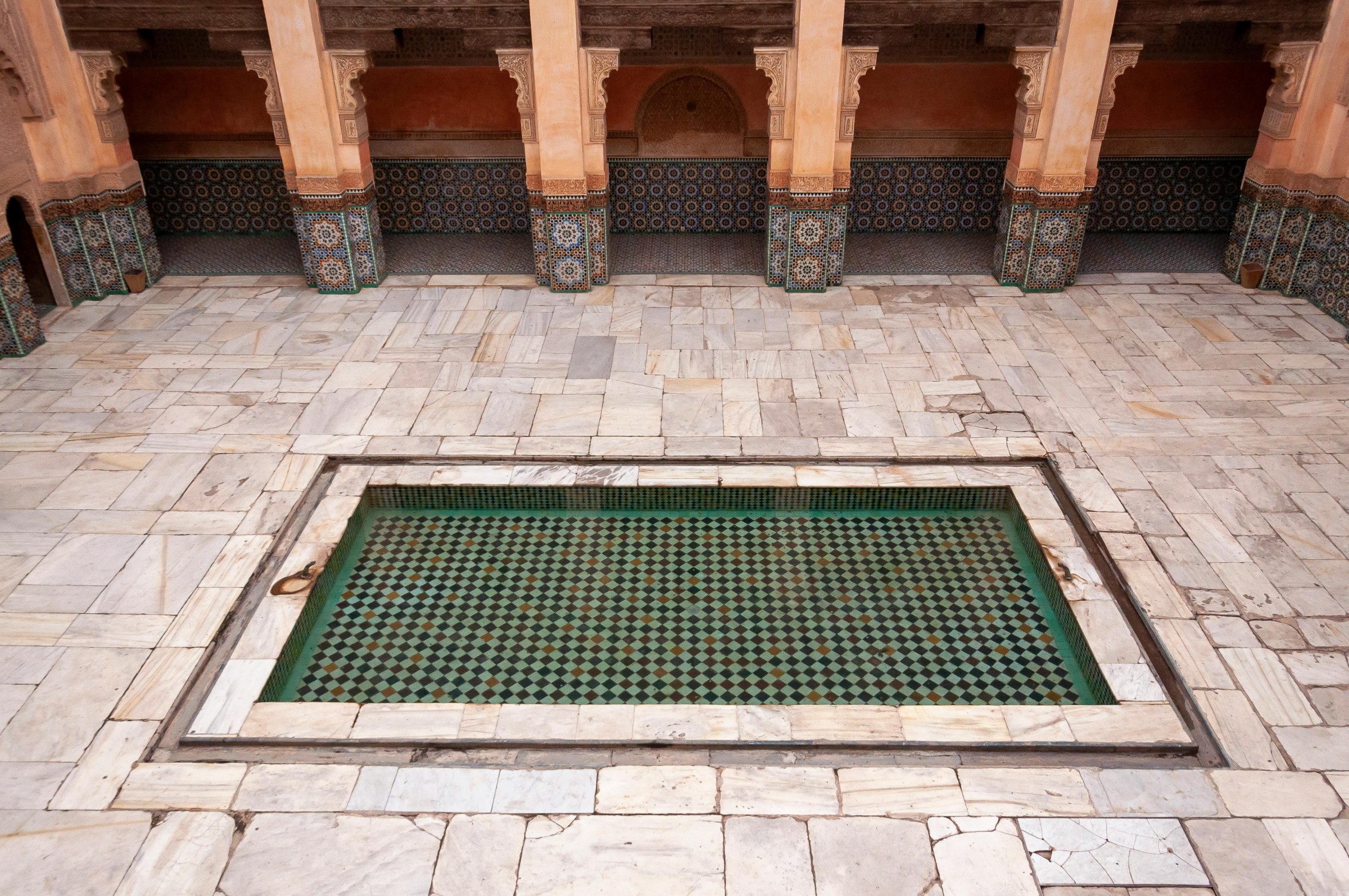 Private guided visit of Marrakech medina, souks, palaces and artisan workshops during a Morocco cultural tour from USA.