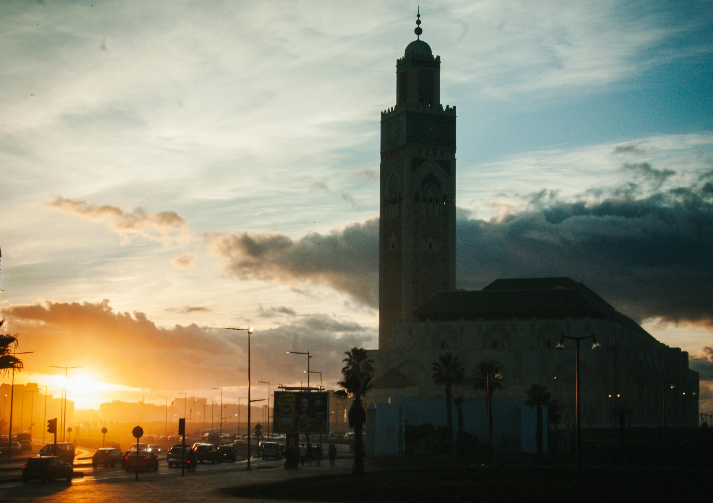 Casablanca Atlantic coastline and Hassan II Mosque, starting point of an 8-day Morocco Imperial Cities itinerary.